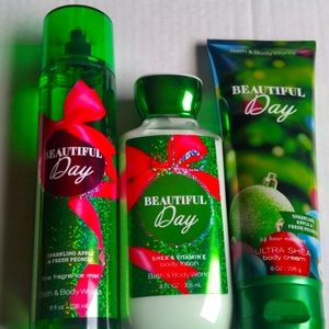 Trio Bath and Body Works Sparkling Apple and Fresh Peonies